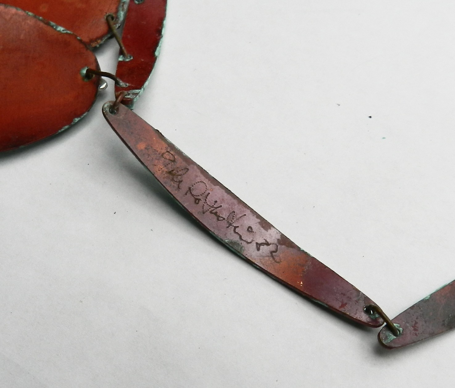 Vintage Modernist Early Gale Rothstein 1984 Hand Signed Pendant Necklace Dangles