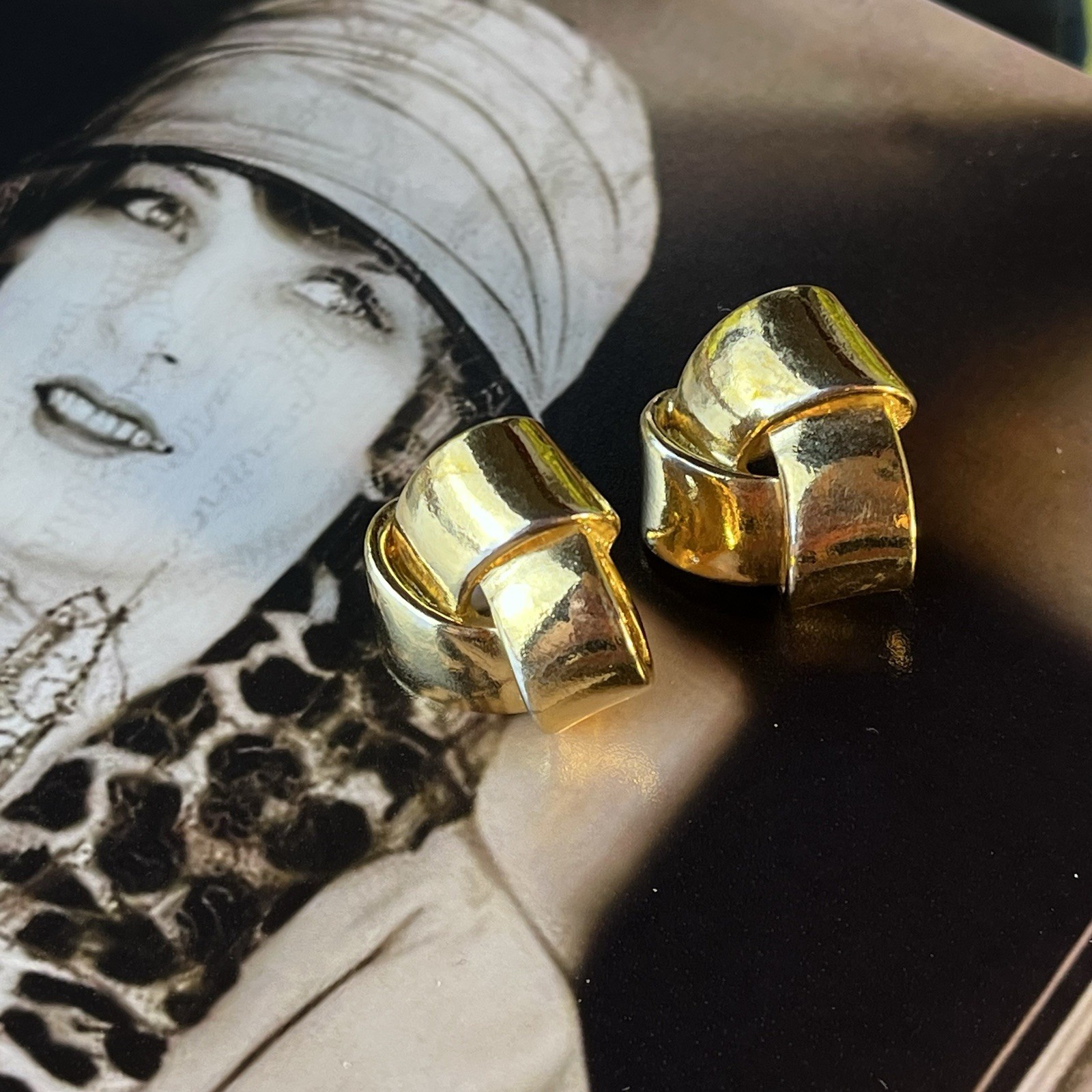 Vintage Gold Tone Pierced Post Earrings – 3/4” -Classic Minimalist – 1980s-1990s