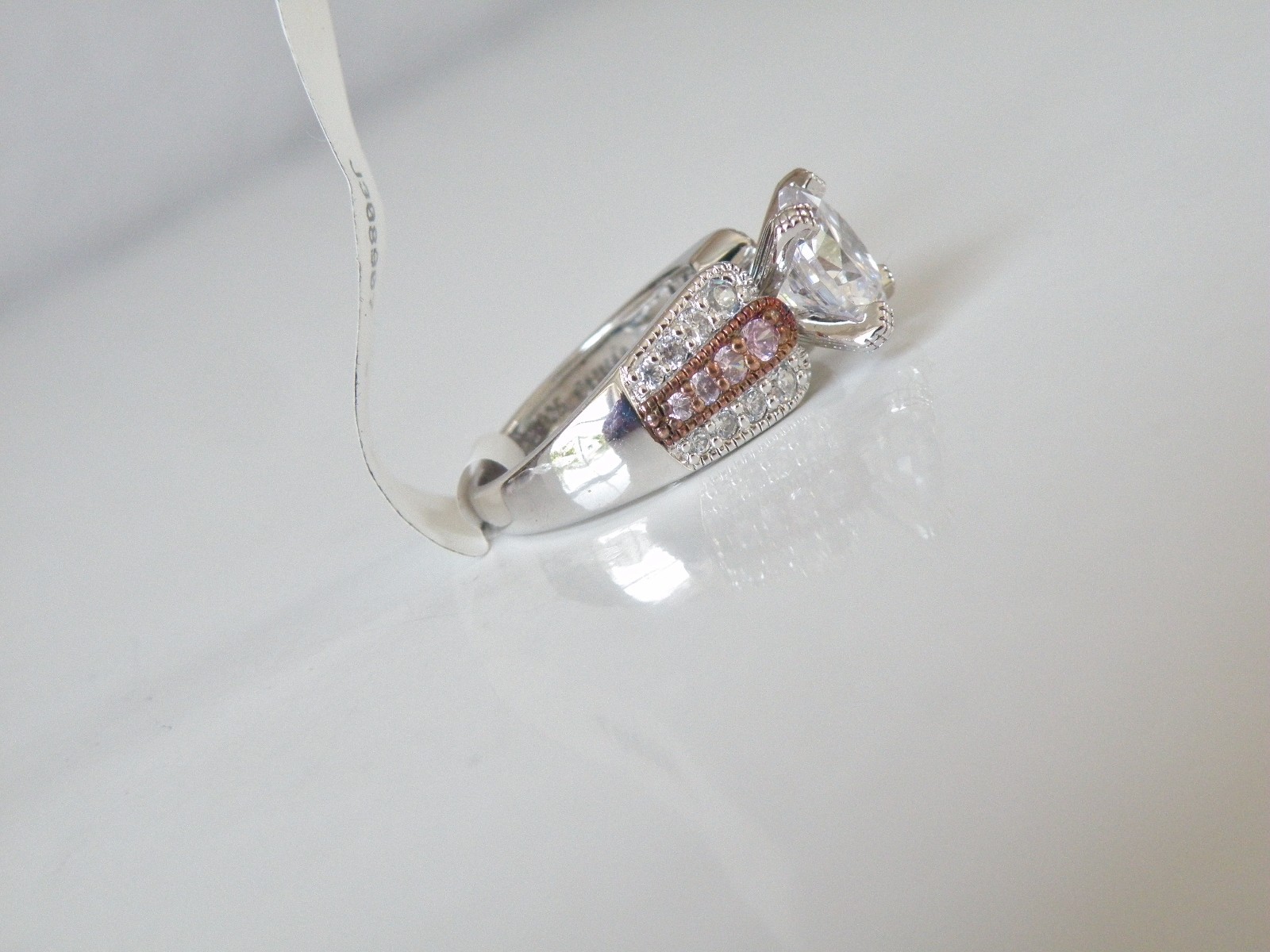 New Sterling Silver 925 Rainbow Sparkle CZ Ring Size 6