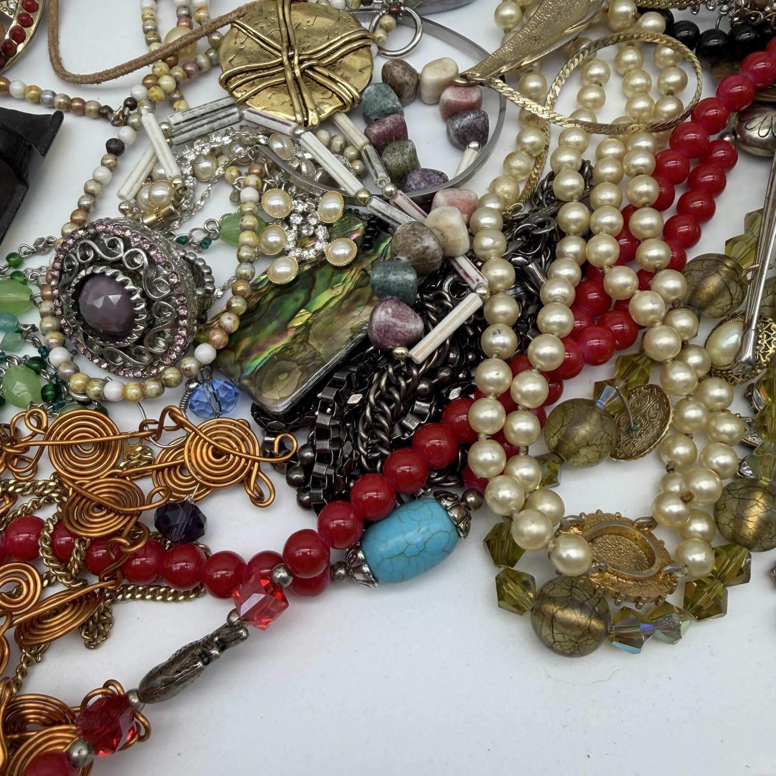 Junk Drawer Costume Jewelry Lot Estate Wearable Repair Craft Vtg Mod 3 Lbs