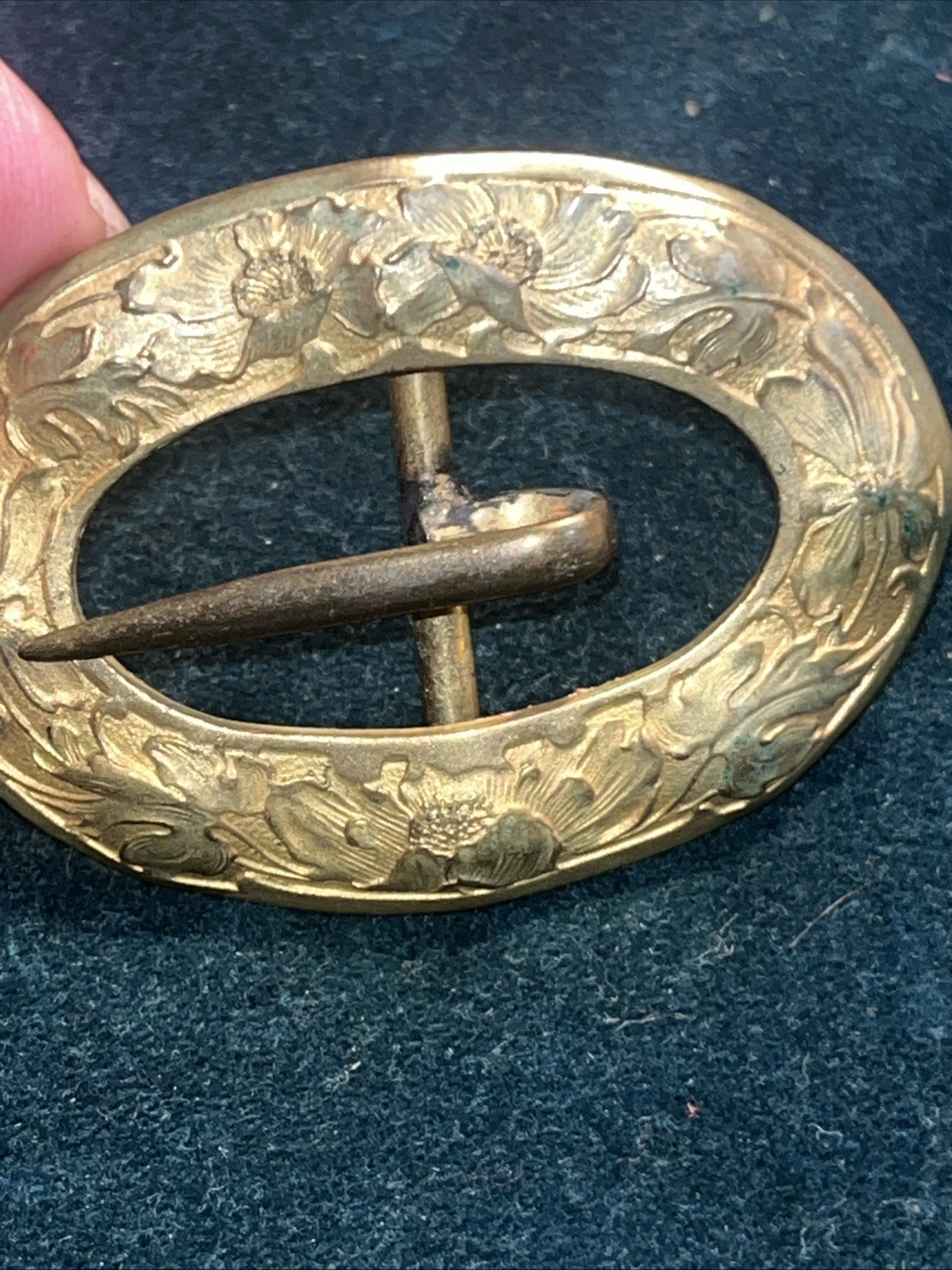 Antique Unger Brothers Art Nouveau Roman Alloy Sash Belt Buckle Victorian