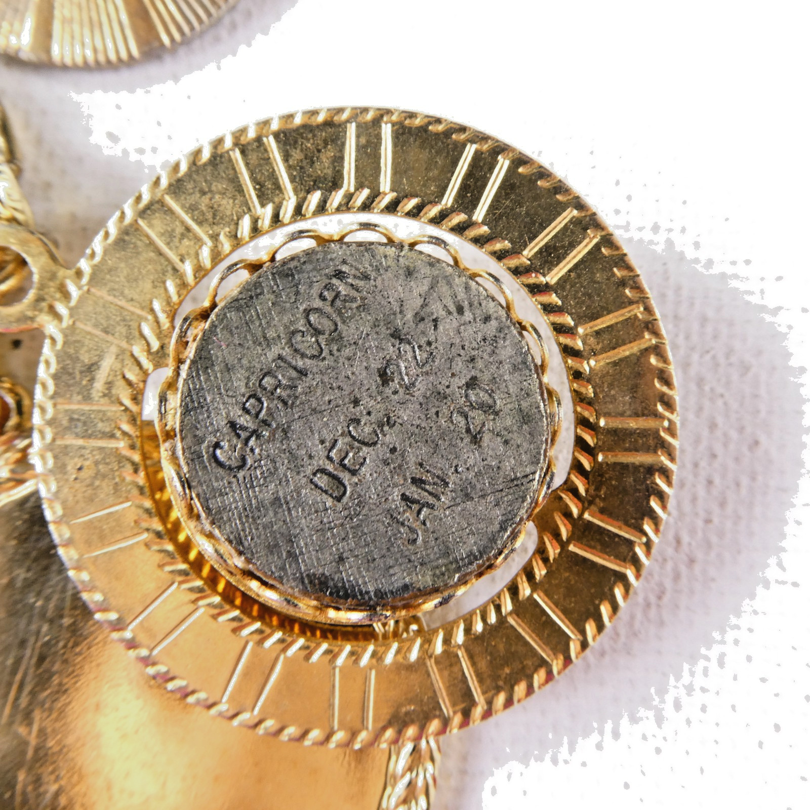 Vintage Heavy Charm Bracelet All Round Charms Gold Plated Engravable Good Luck