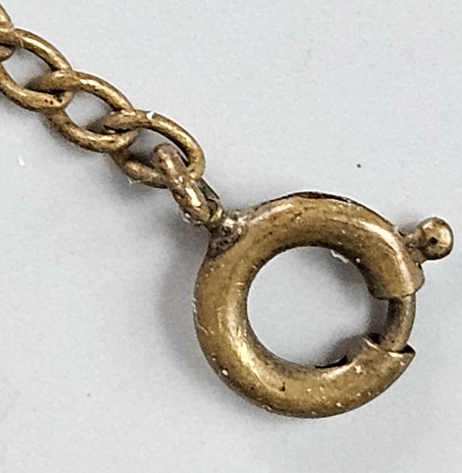 VTG Art Deco Bracelet Gold Plated Red Glass Domed Bar Tank Link Safety Chain