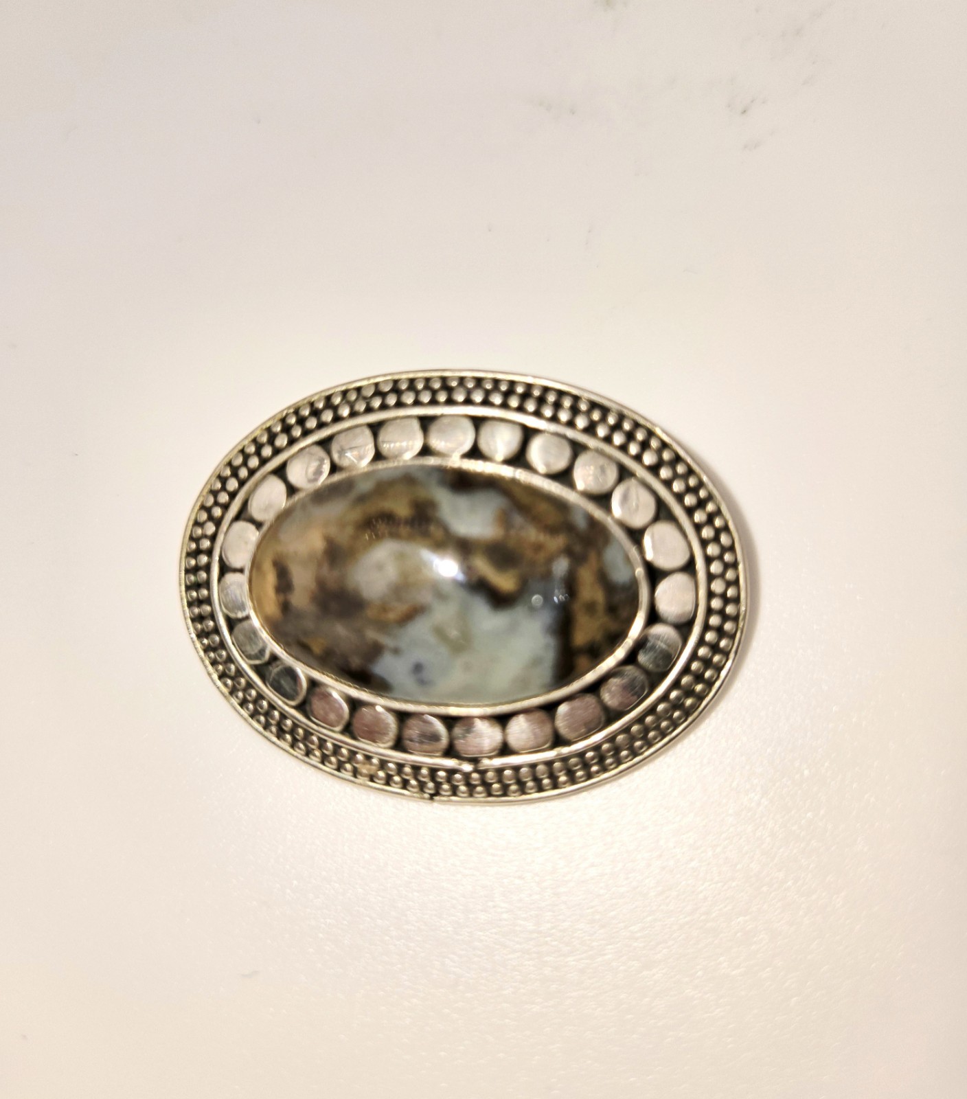 Sweet Little Moss Agate Pin Pendant