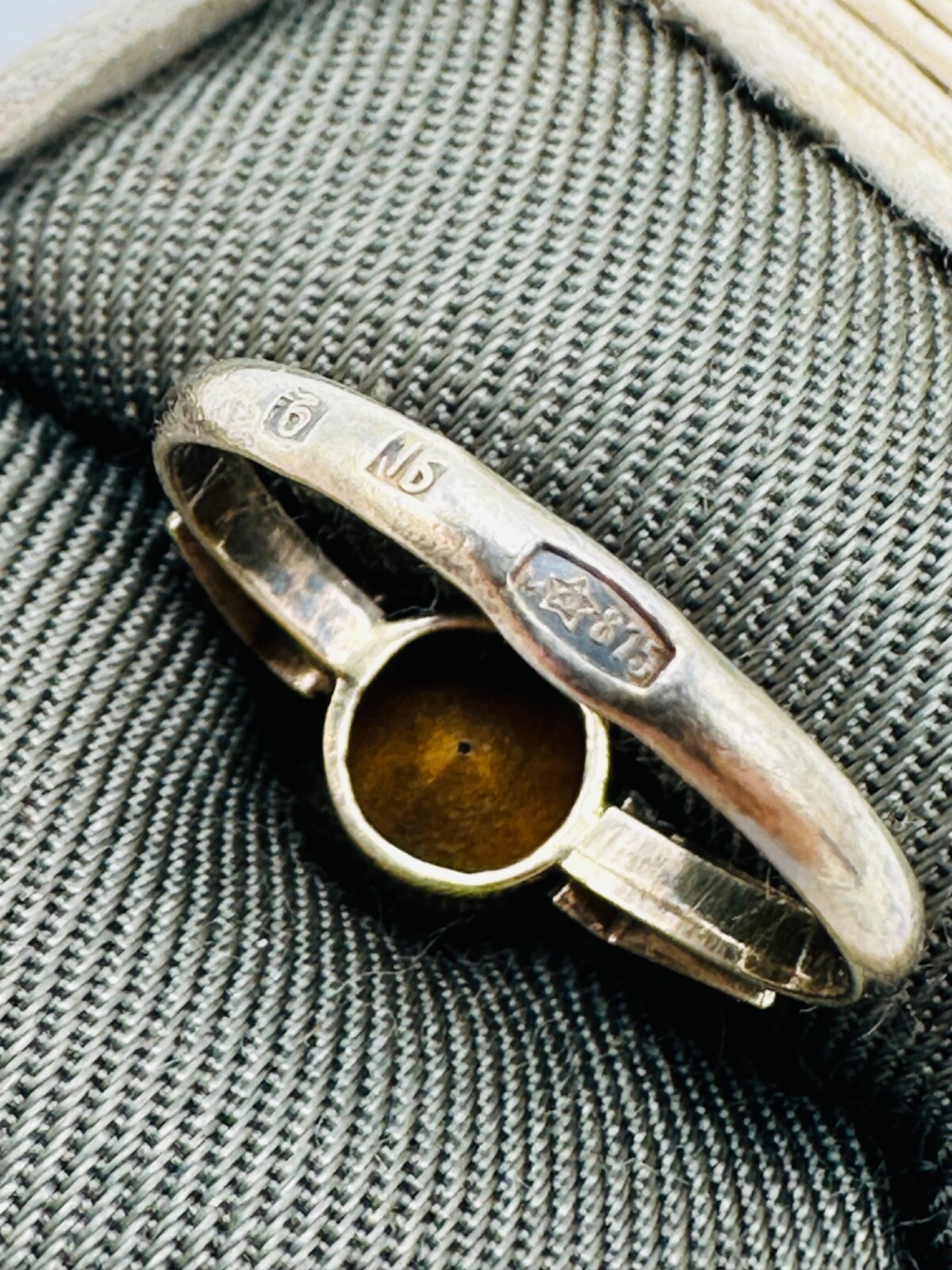Vintage Gilt Silver Engagement Ring 875 soviet Women’s Jewelry
