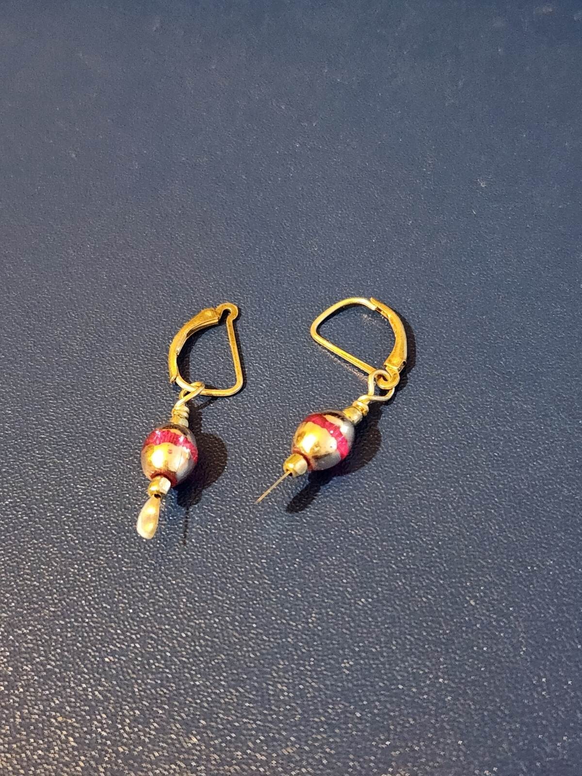 Sterling Silver Pink Dangle Earrings