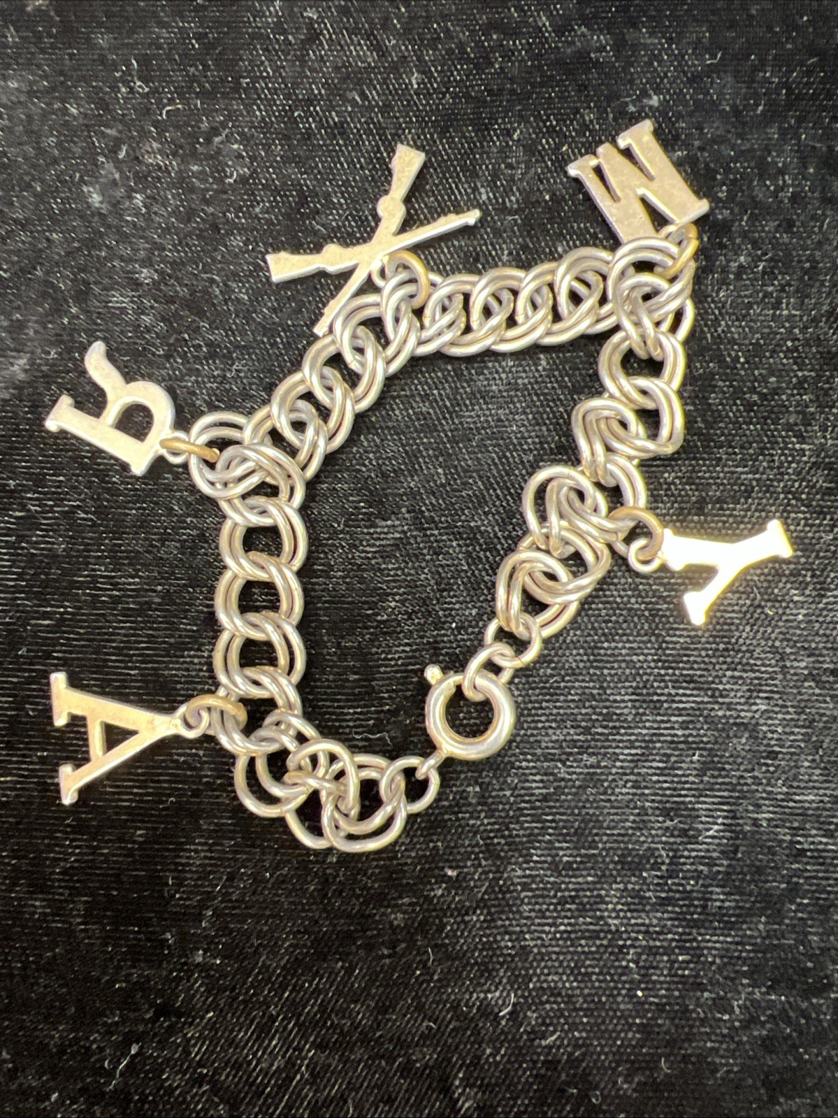 Vintage Military CHARM BRACELET US ARMY