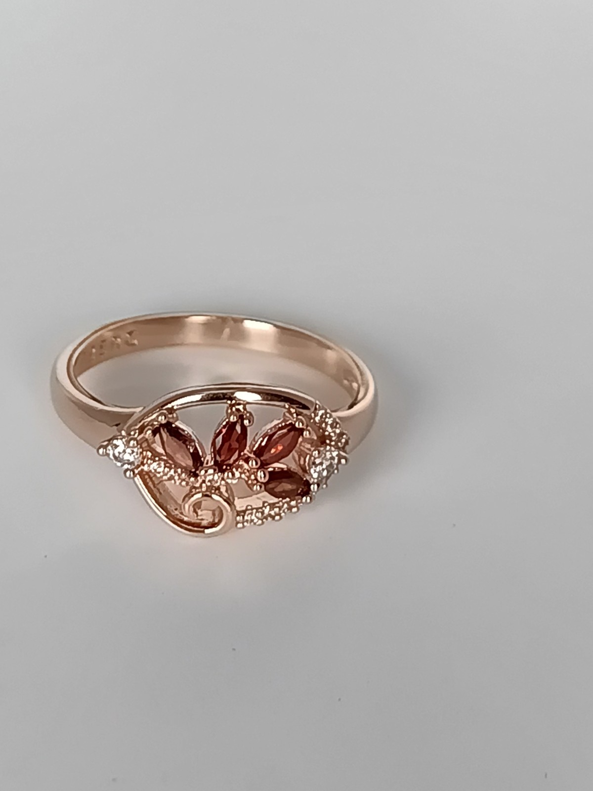 Vintage 1990 14 Ct Rolled Gold Tourmaline Ring Size UK P US 7.5-HALLMARKED 585