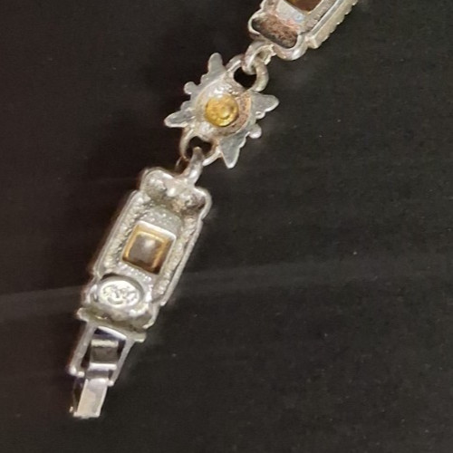Vintage Premier Designs Bronze Boho Jewelry Bracelet 8″ Long Marked Crown