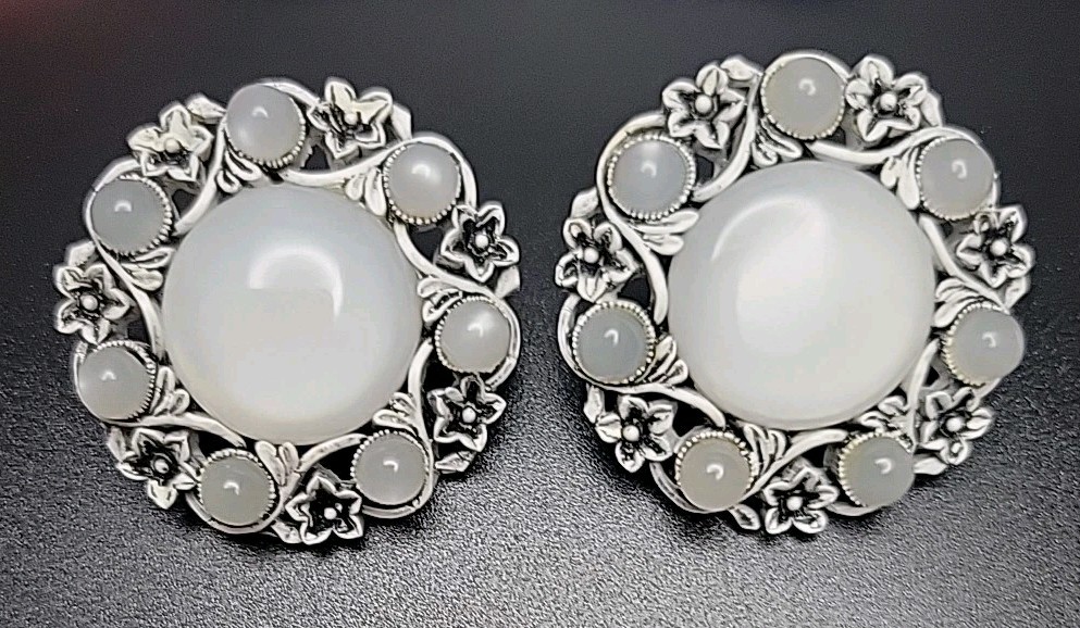 Vtg 1950s 1960s Clip On Earring Lot 13 Pairs Japan Hong Kong Beaded Cluster MCM