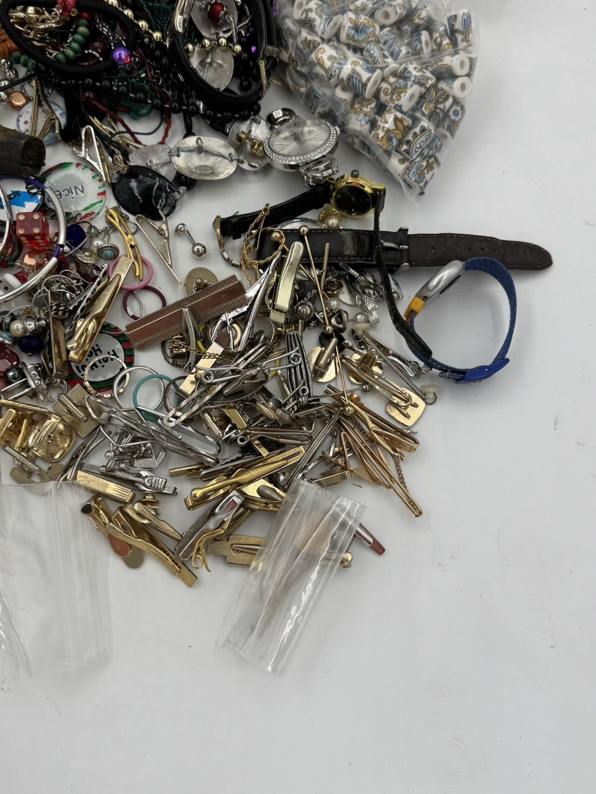 10 Lbs Vintage To Now Jewelry Lot Costume Estate Unsearched Watches Cuff Links