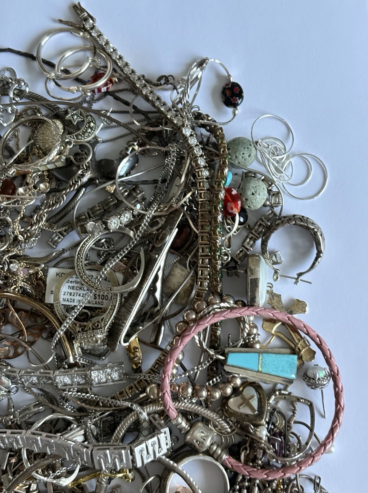 Vintage Sterling Silver Jewelry Lot 925 Scrap Repair Repurpose 457.9 Grams