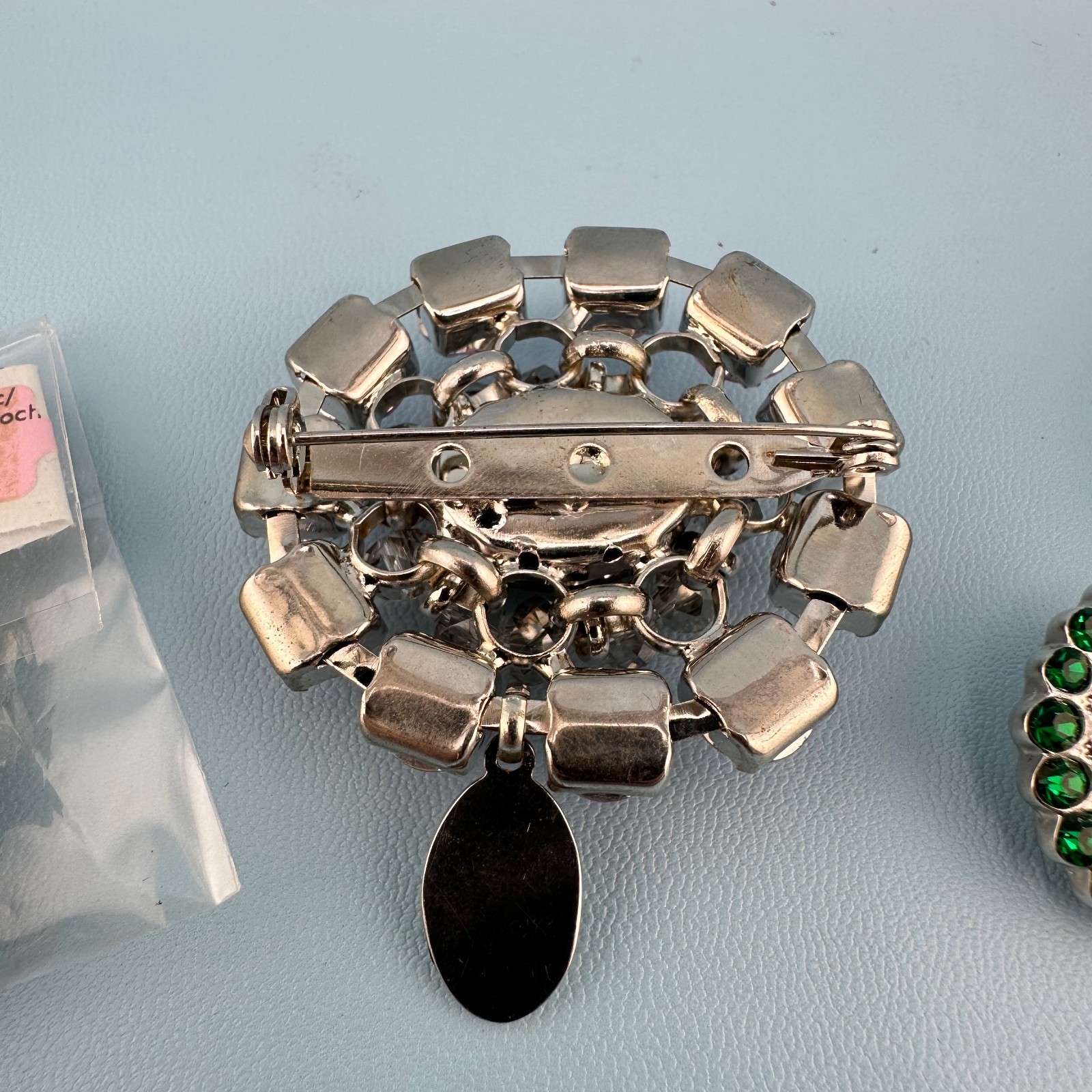 Rhinestone Brooch Pin Lot Modern Vintage NOS Letter S Queen Flower by Pilgrim
