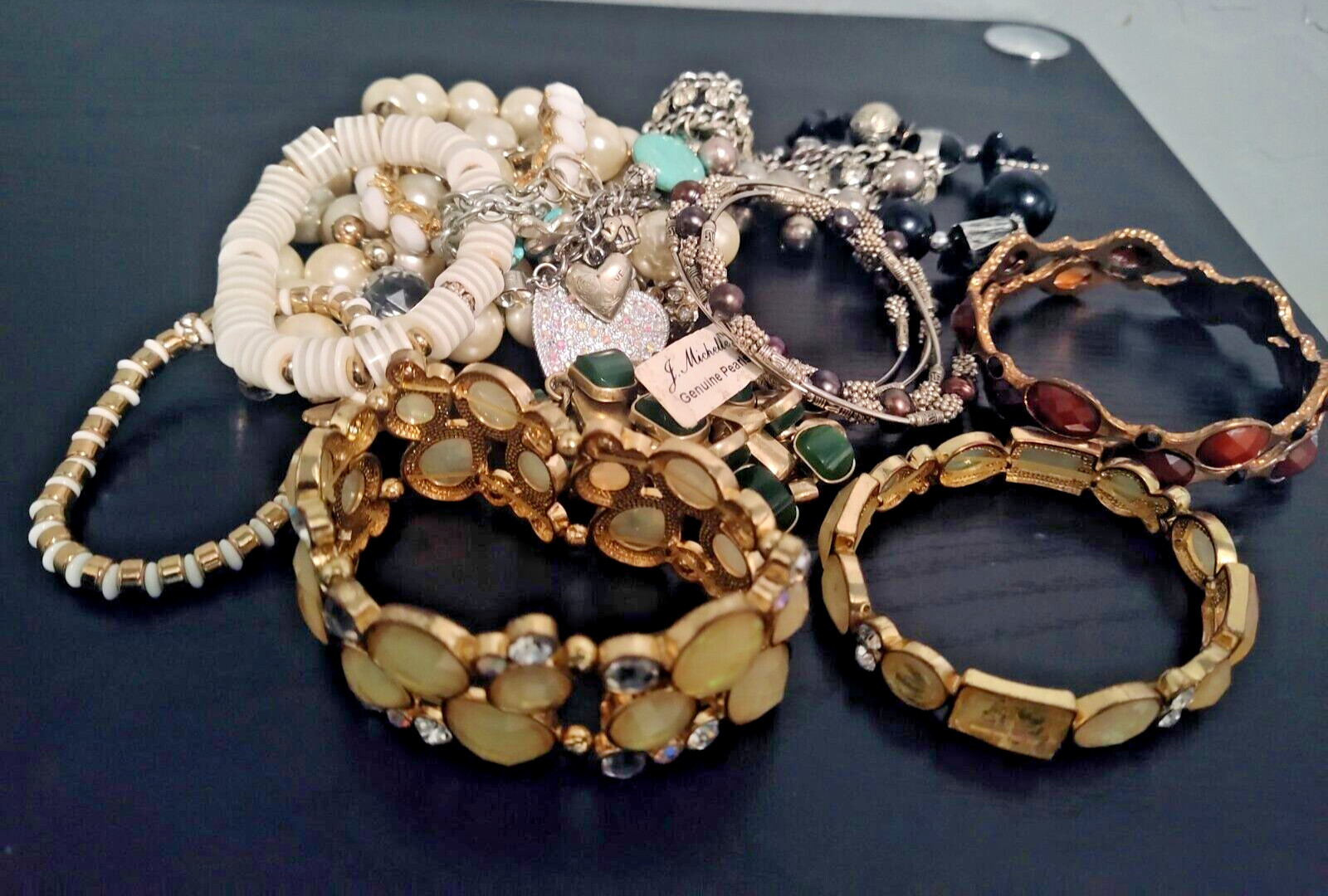 Lot Of Vintage Modern Costume Bracelets Jewelry 17 Pieces