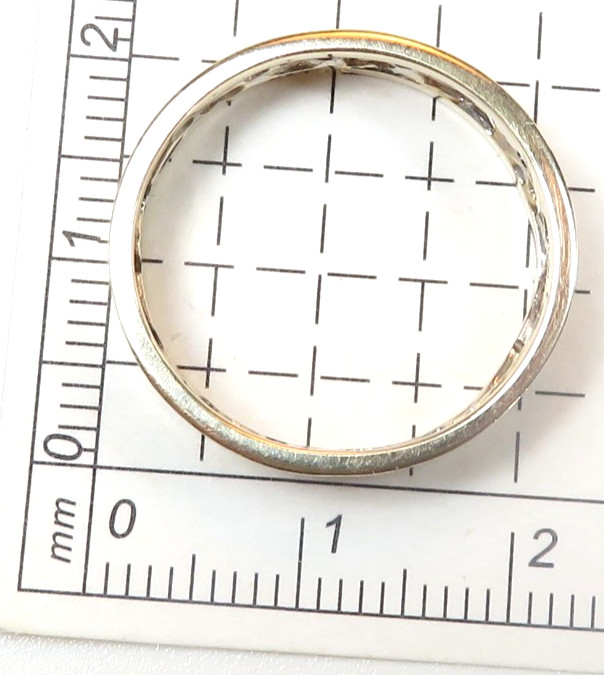 Antique Deco 1920’s 14K Two Tone Eternity Wedding Band Size 8.5 UK-Q1/2 EGL USA