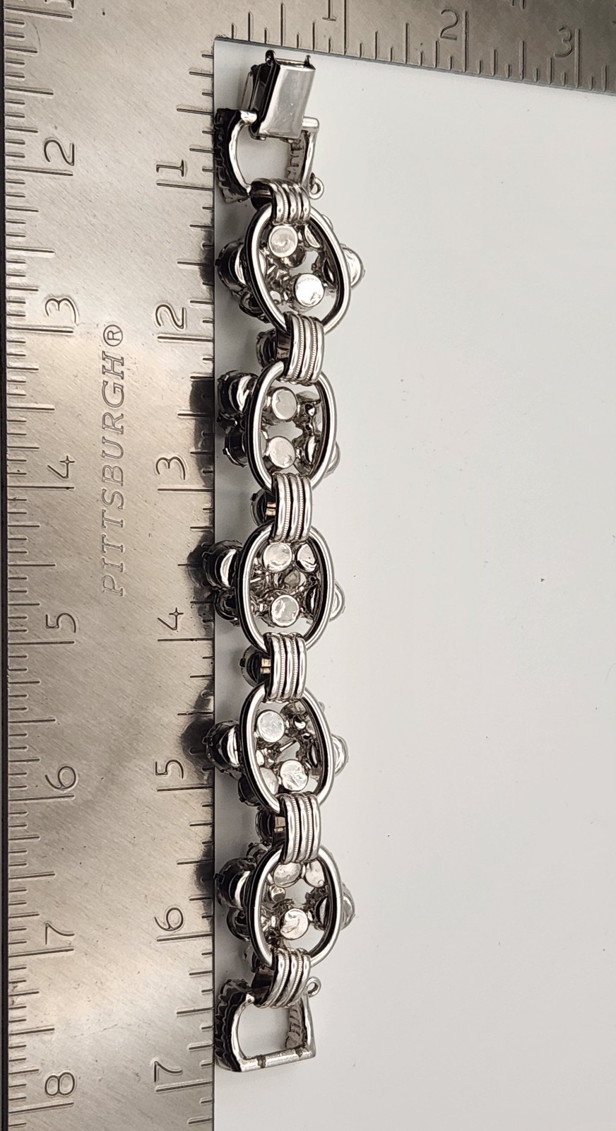 Verified Juliana D&E Ref 5757 Rhinestone Bracelet 5 Link Crystal Vintage 7″ READ