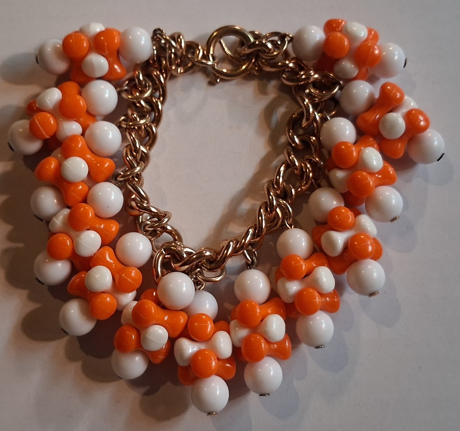 VTG Signed NAPIER Lantern Cluster Bracelet 1950s Eugene Bertolli Book Piece