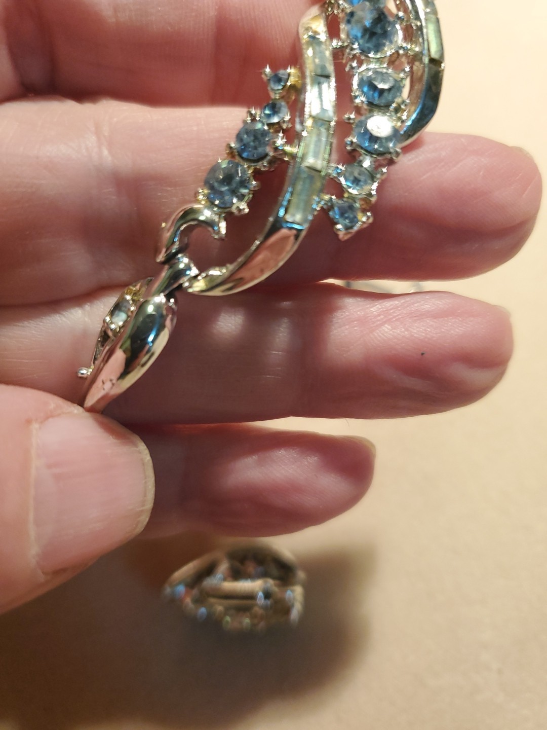 Coro Vintage Necklace Earrings Set, Blue Rhinestones Silvertone Setting, Fresh