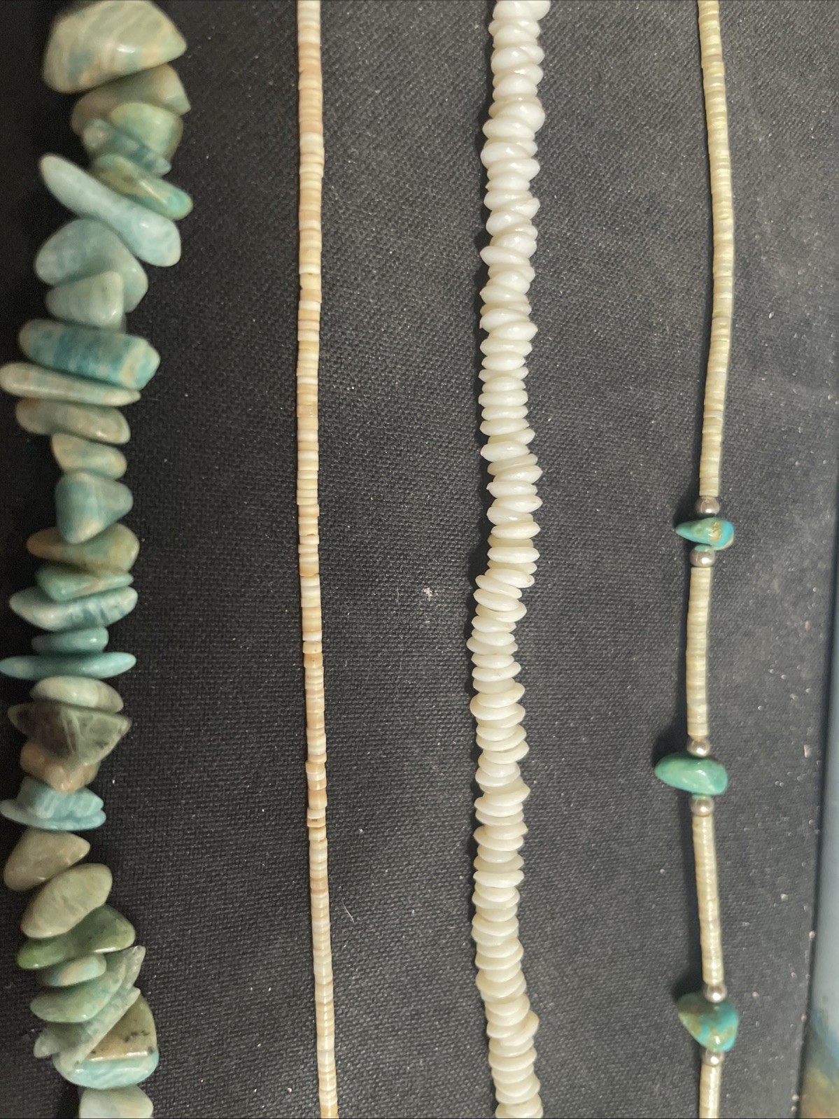 Vintage Shell Stone Strand Necklaces Mixed Lot of 5 Multicolor Unisex Adults 18”