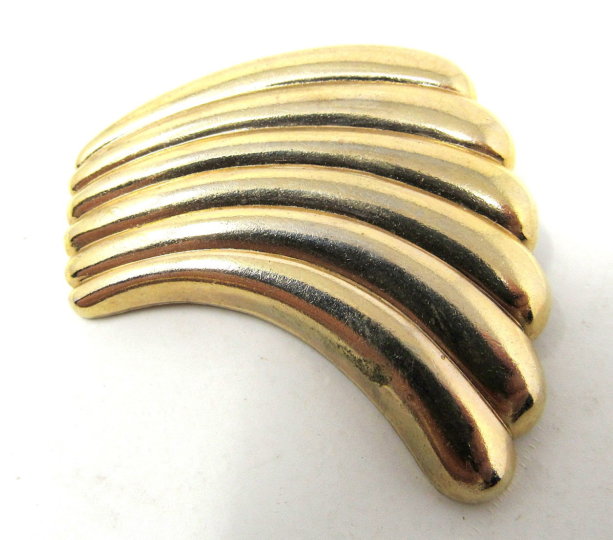 Swish Wave Scarf Clip Slide Dressy Goldtone Holder 1 1/2 inch US Seller LG