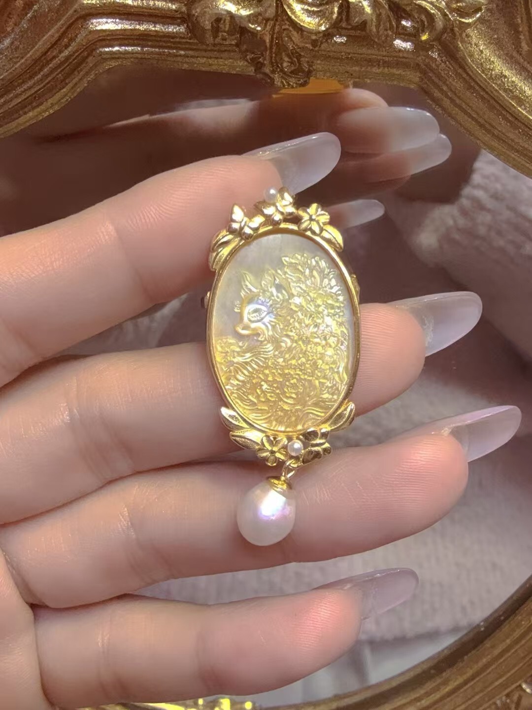Antique style Cameo Pendant 925 Silver plated Vintage Necklace Estate Jewelry275