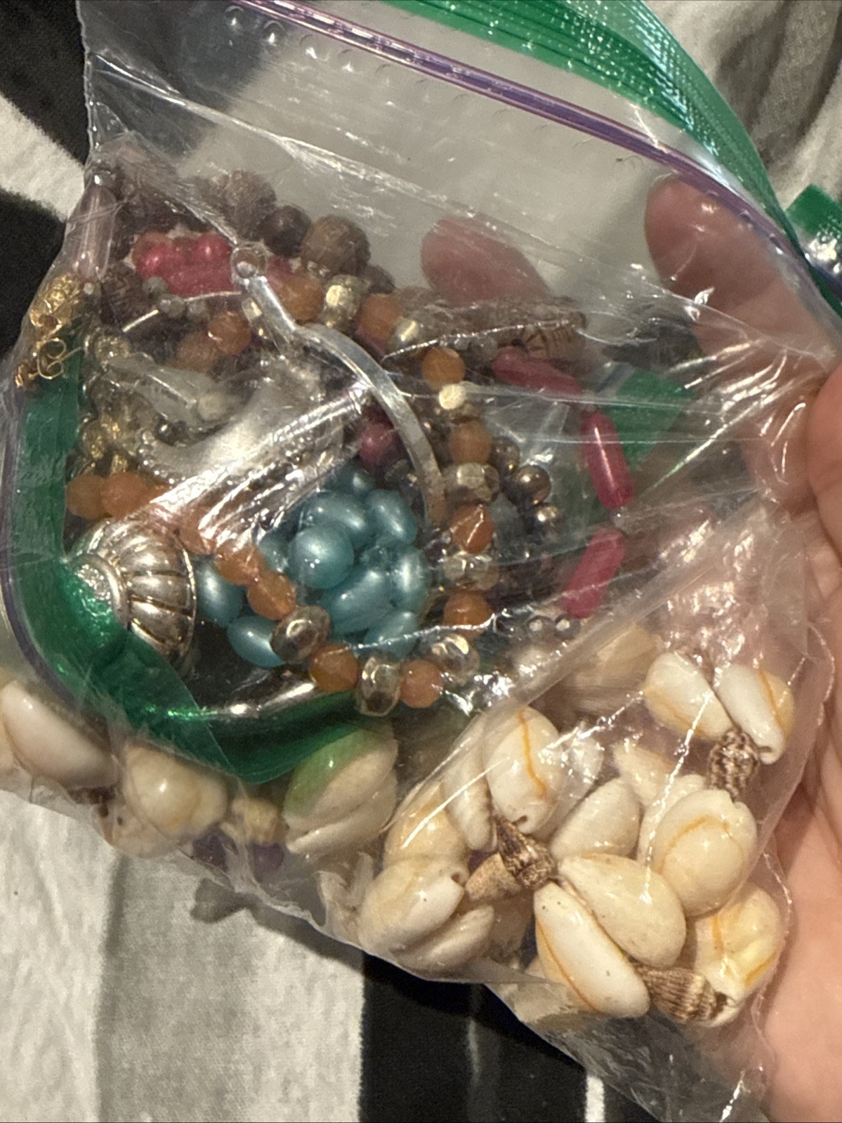 Junk Broken Costume Jewelry For Craft, Repair, Repurpose 2 Ziploc Bags