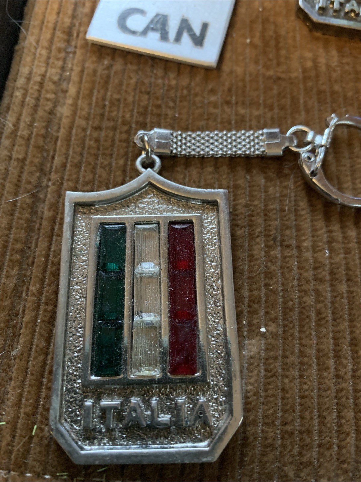 Vintage Attic Jewelry Find 5 Key Chains Italy France Other Unused