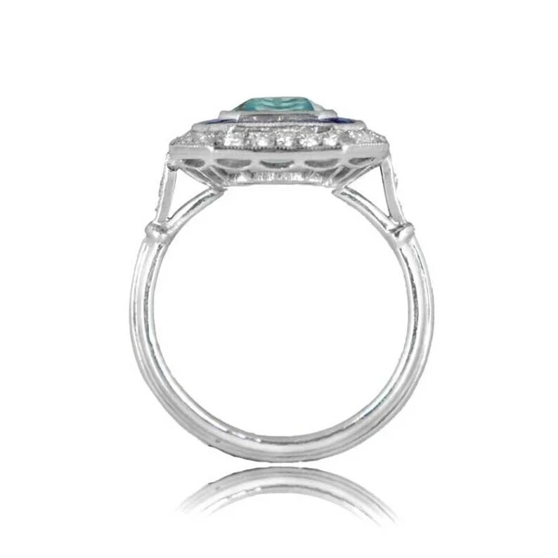 Art Deco Style 4.45Ct Lab Created Diamond Solitaire Ring 14K White Gold Finish