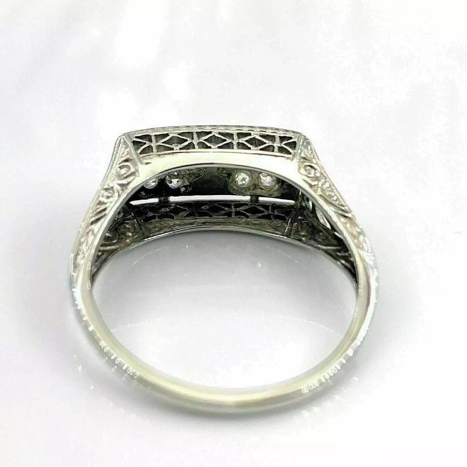 Art Deco Style 2.55Ct Round Cut Lab Created Diamond 925 Silver Anniversary Ring