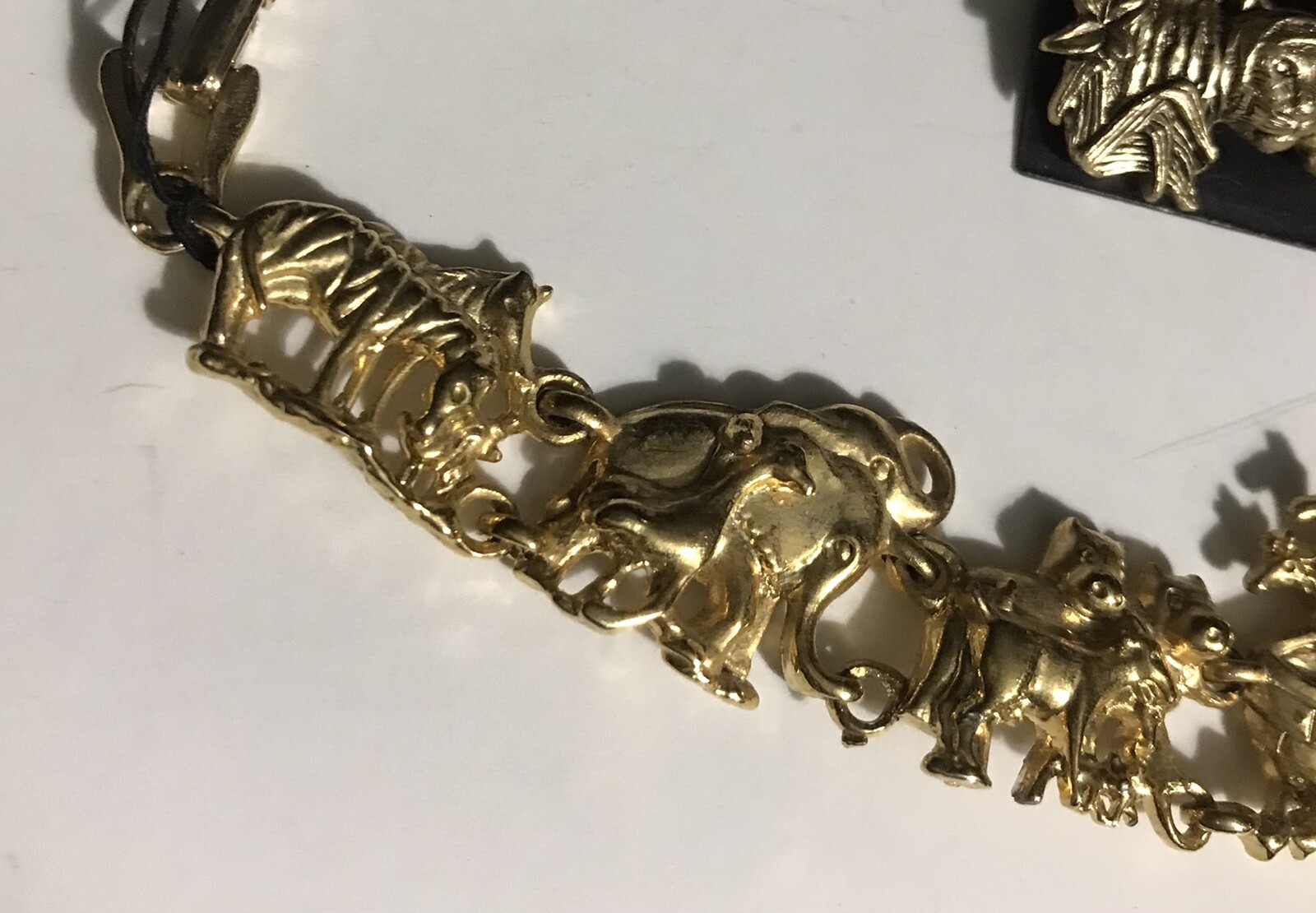 New Vintage AC’CENT Bible Noah’s Ark Animal Creatures Bracelet Brooch/Pin Set
