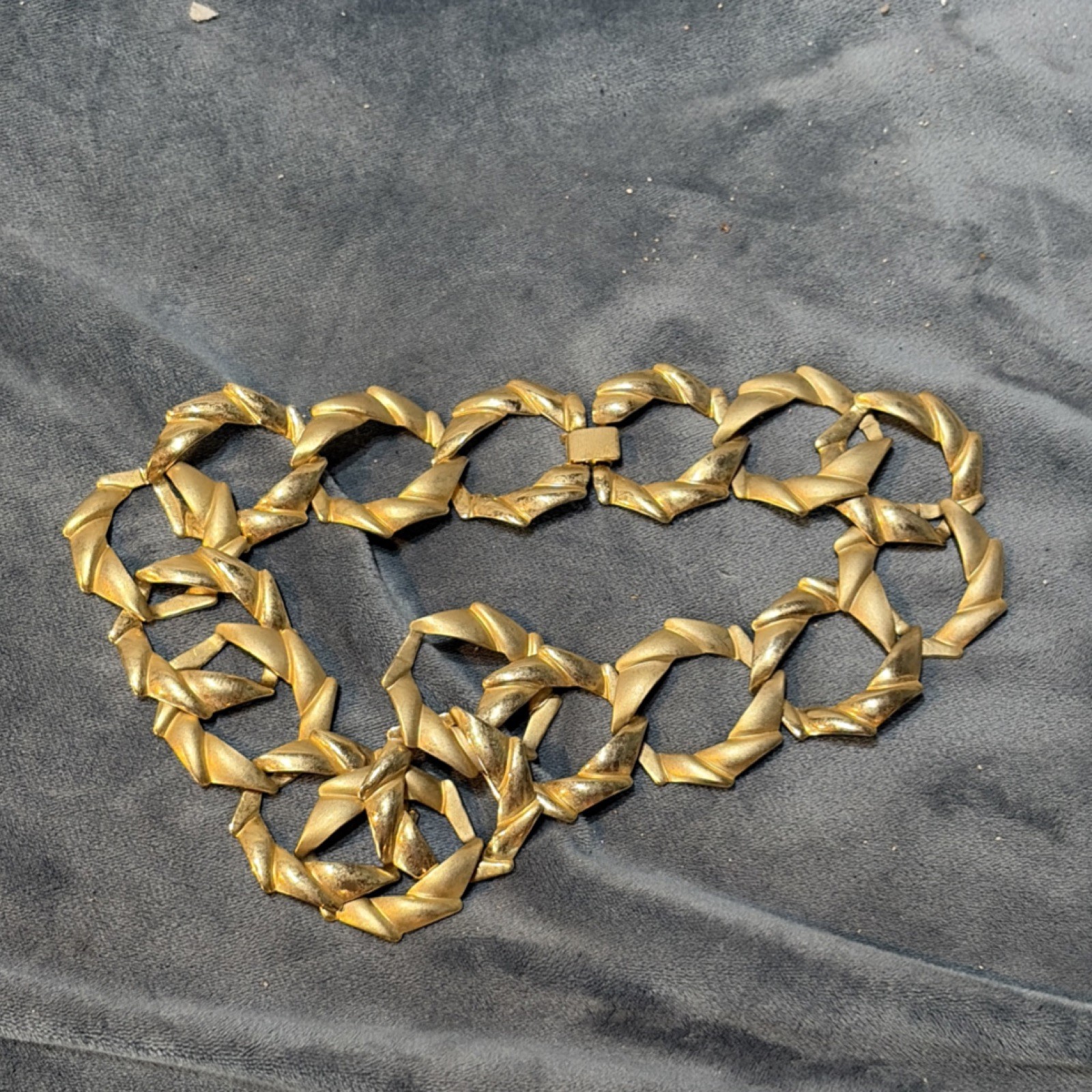 Gold Tone Statement Chain Necklace for Women Fashion Jewelry