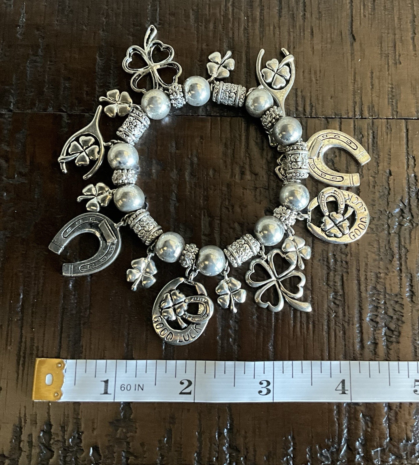 Vintage Good Luck Charm Stretch Bracelet