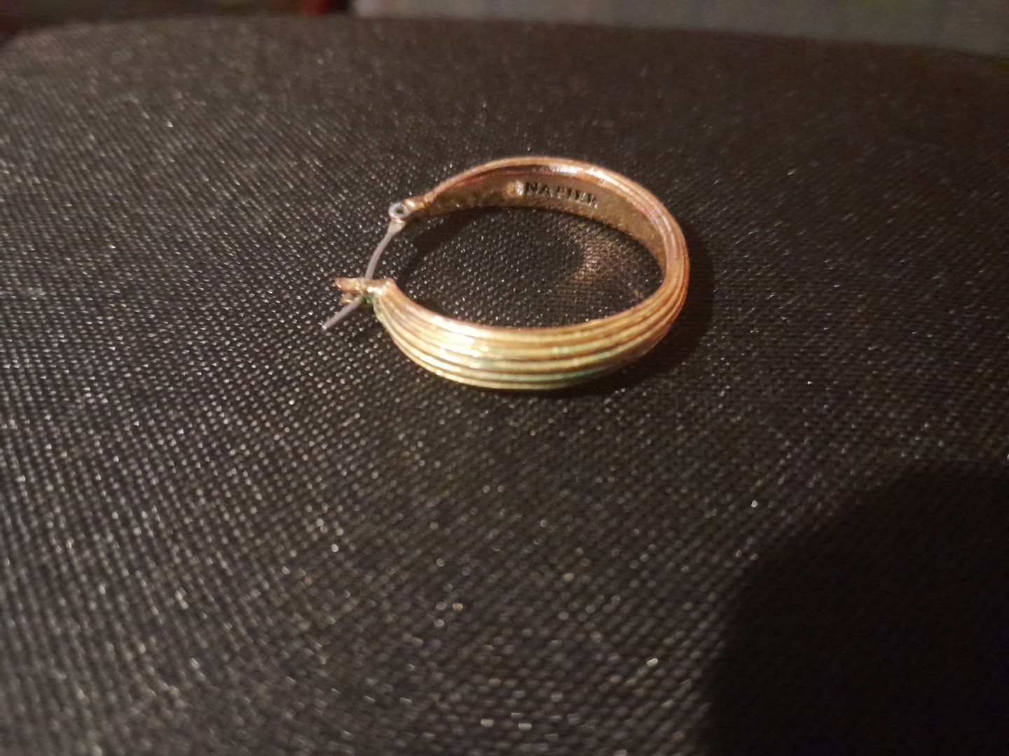 Napier Vintage Hoop Earrings Textured Gold Tone for Any Occasion
