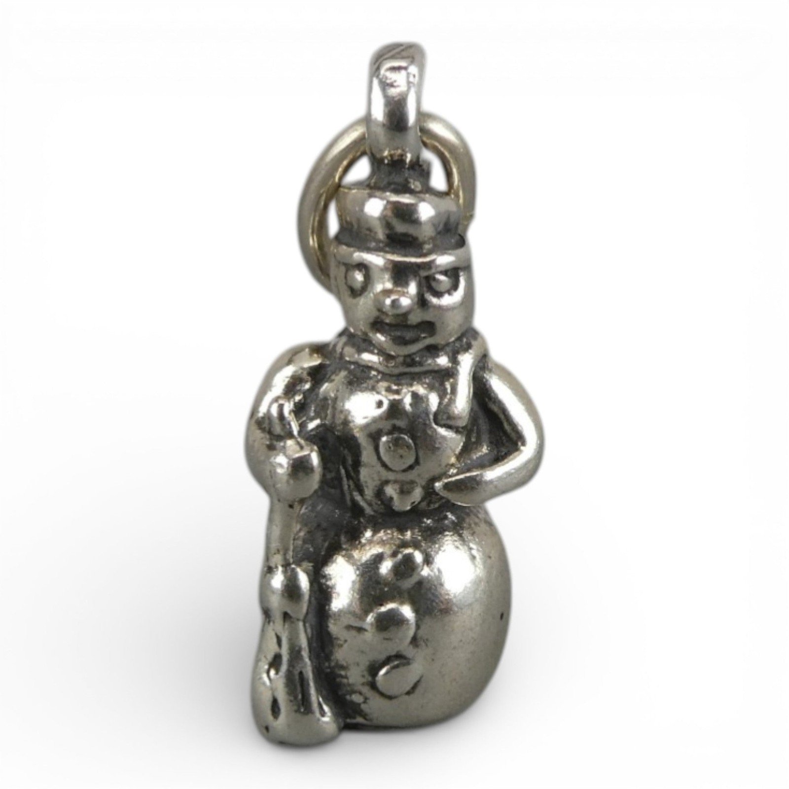 Sterling Silver SNOWMAN Charm for Bracelet by Brown County Silver