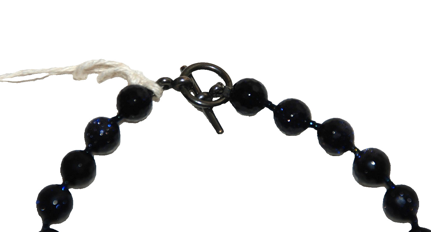 Blue Goldstone Coral Budda Choker Necklace Women’s Jewelry JOI N120 Vintage 1987