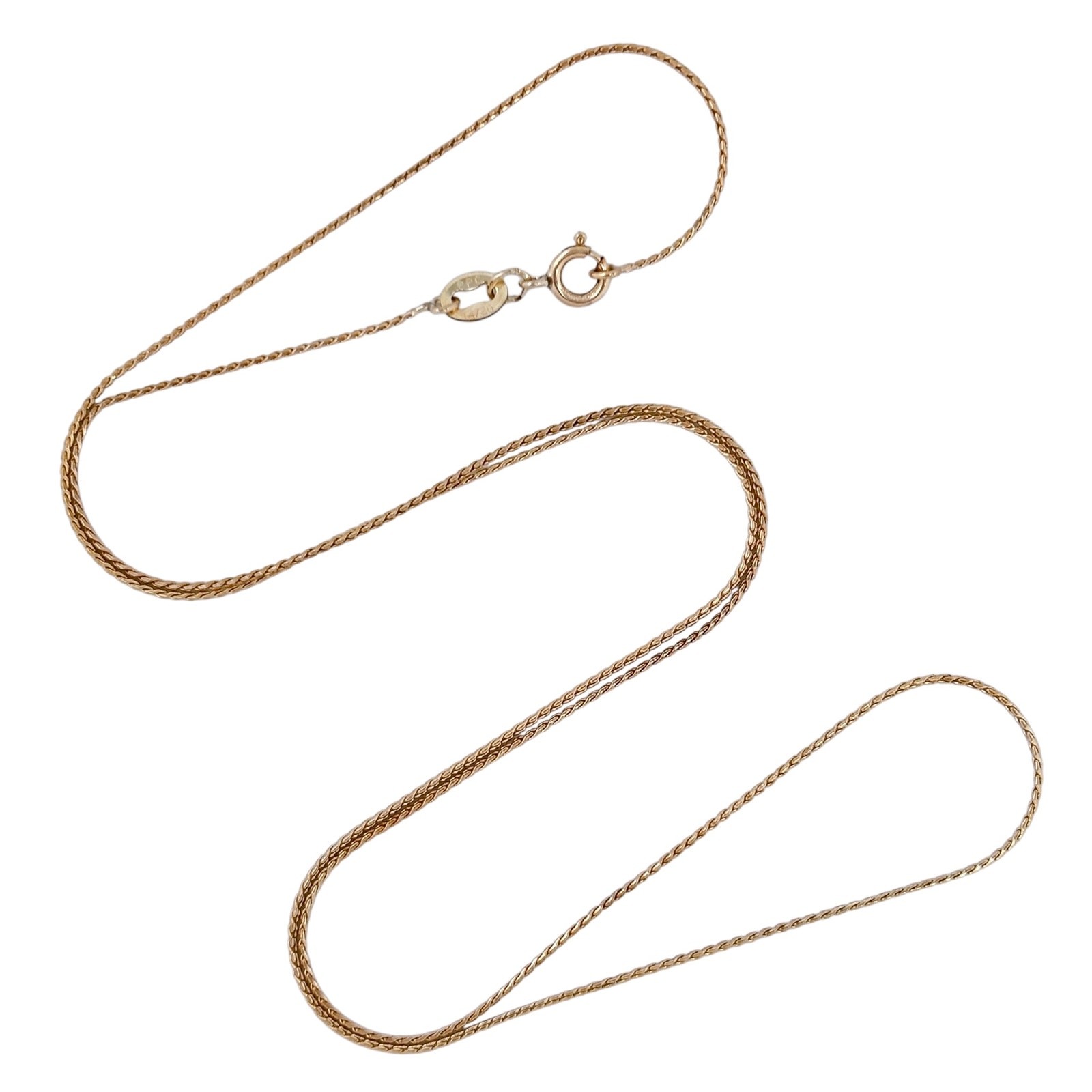 Estate 1/20 14K Gold-Filled 0.7mm Chain Necklace 20″