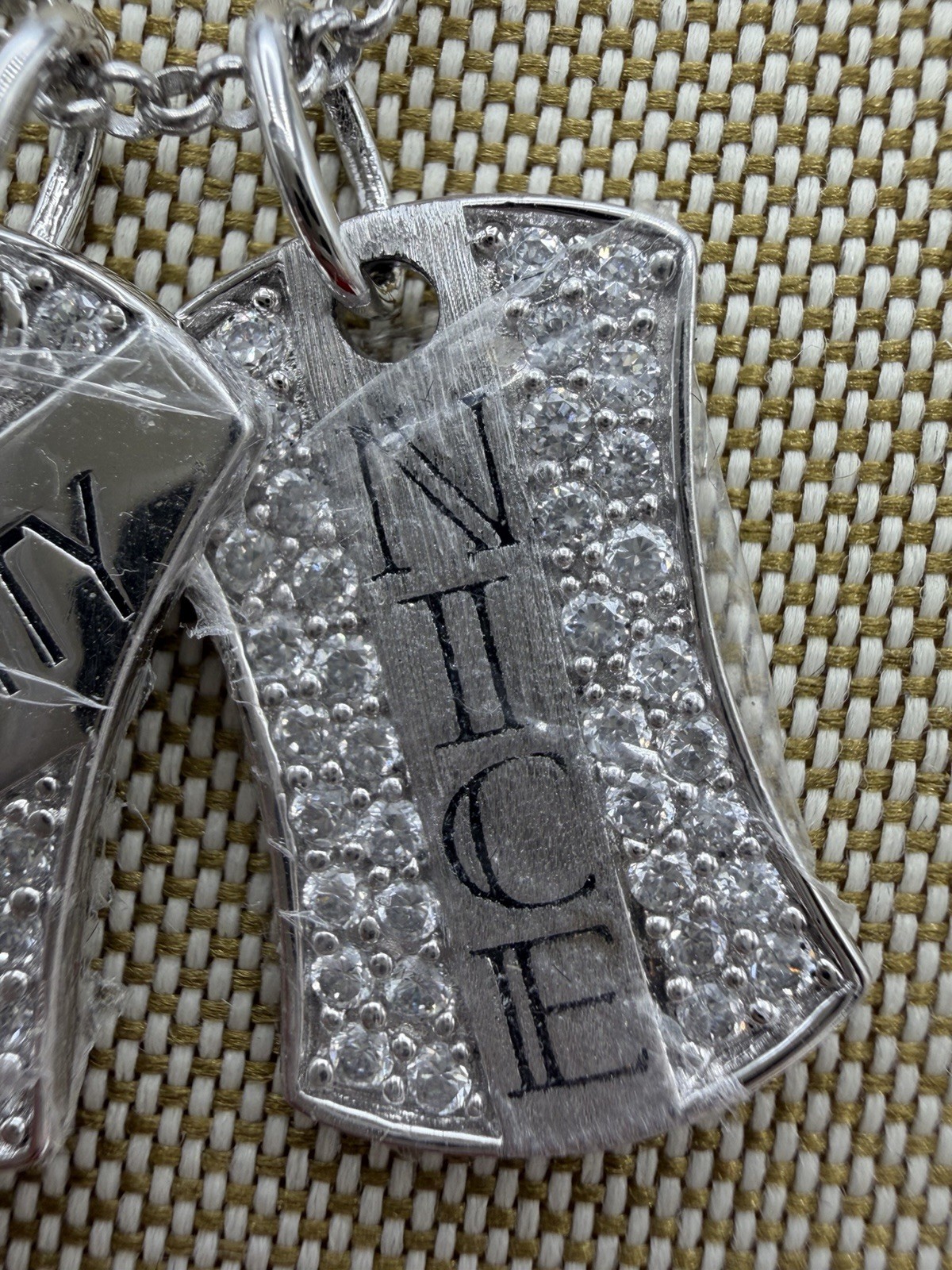 NEW Sterling Silver Naughty Nice Double Dog Tag Necklace 925 Maker Mark CC