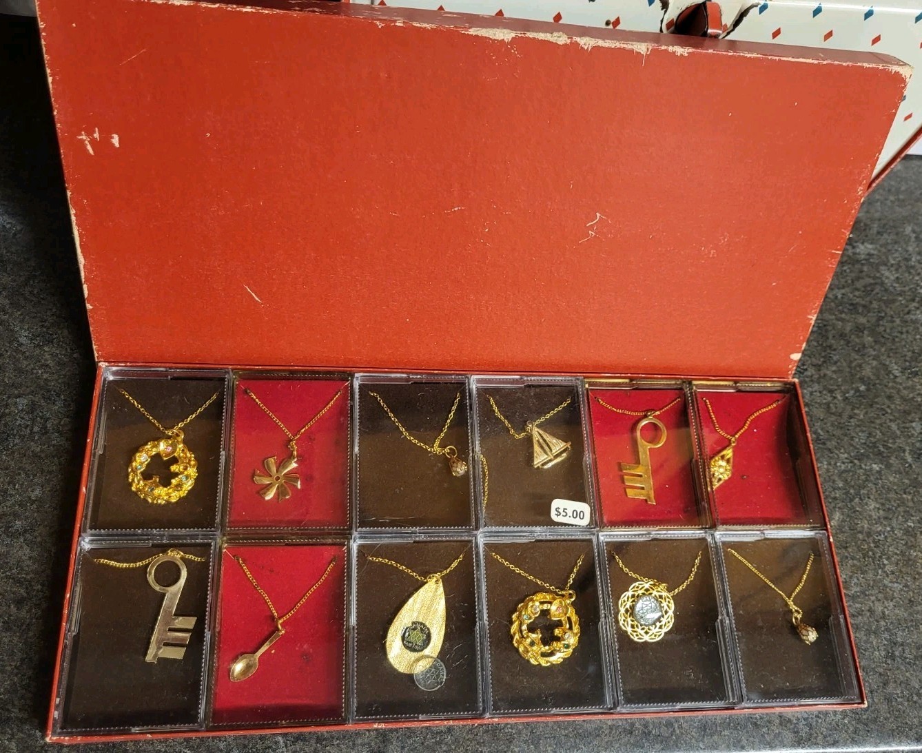 Vintage New Old Stock Novelty Necklace Unopened Case Of 12 Retail Stock 1960s
