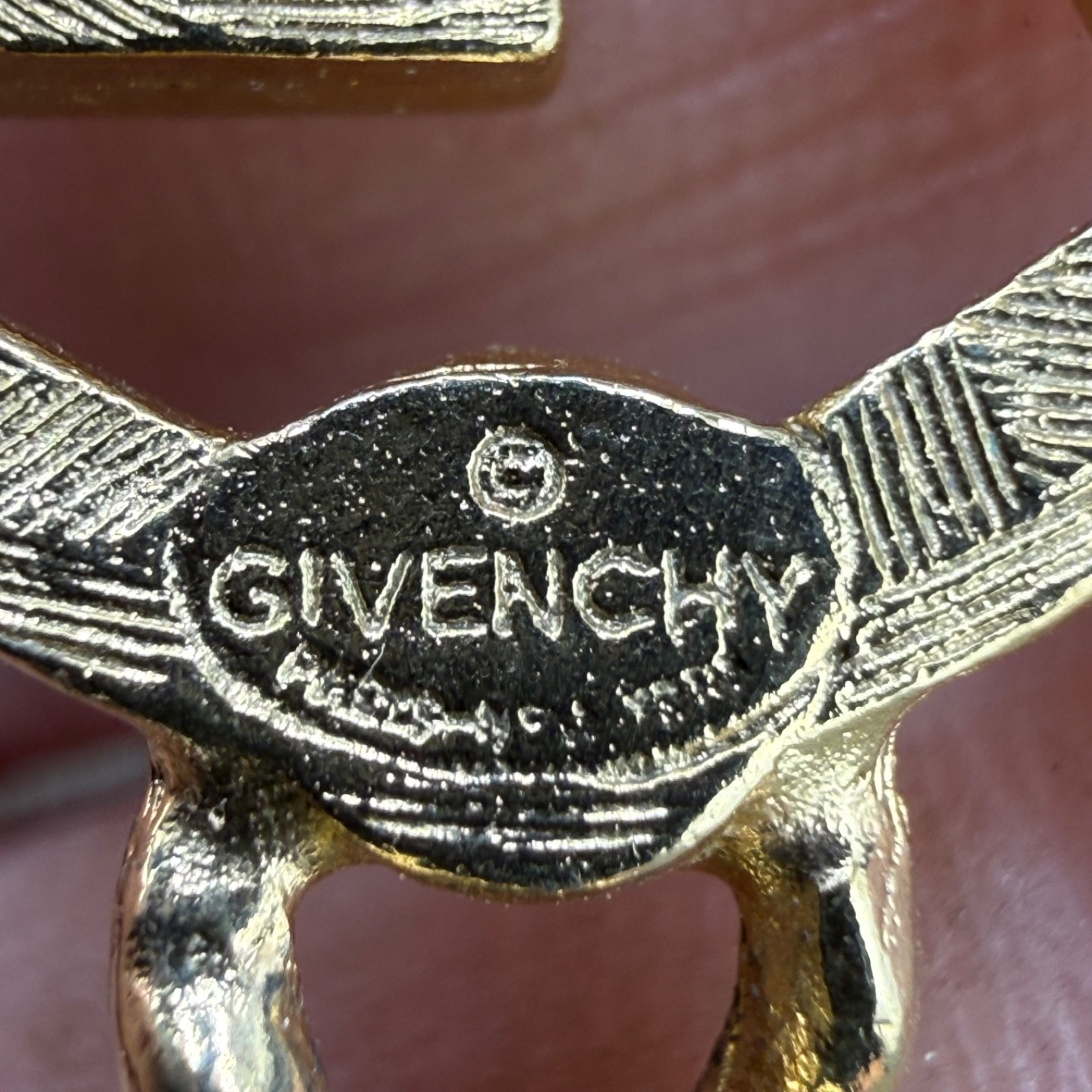 Vintage Givenchy Necklace Gold Tone SIgned 36”
