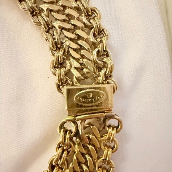 Guy Laroche Necklace Heavy Link Chain Necklace NEEDS REPAIR