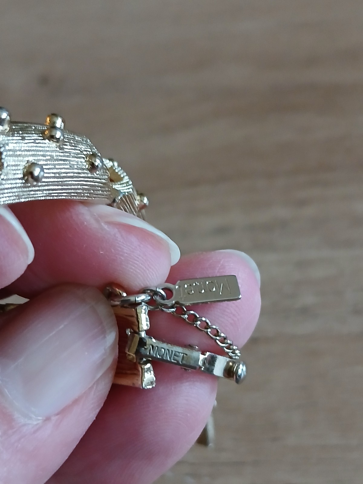 Lot 3 Vintage Bracelet MONET Gold Tone 7,5″