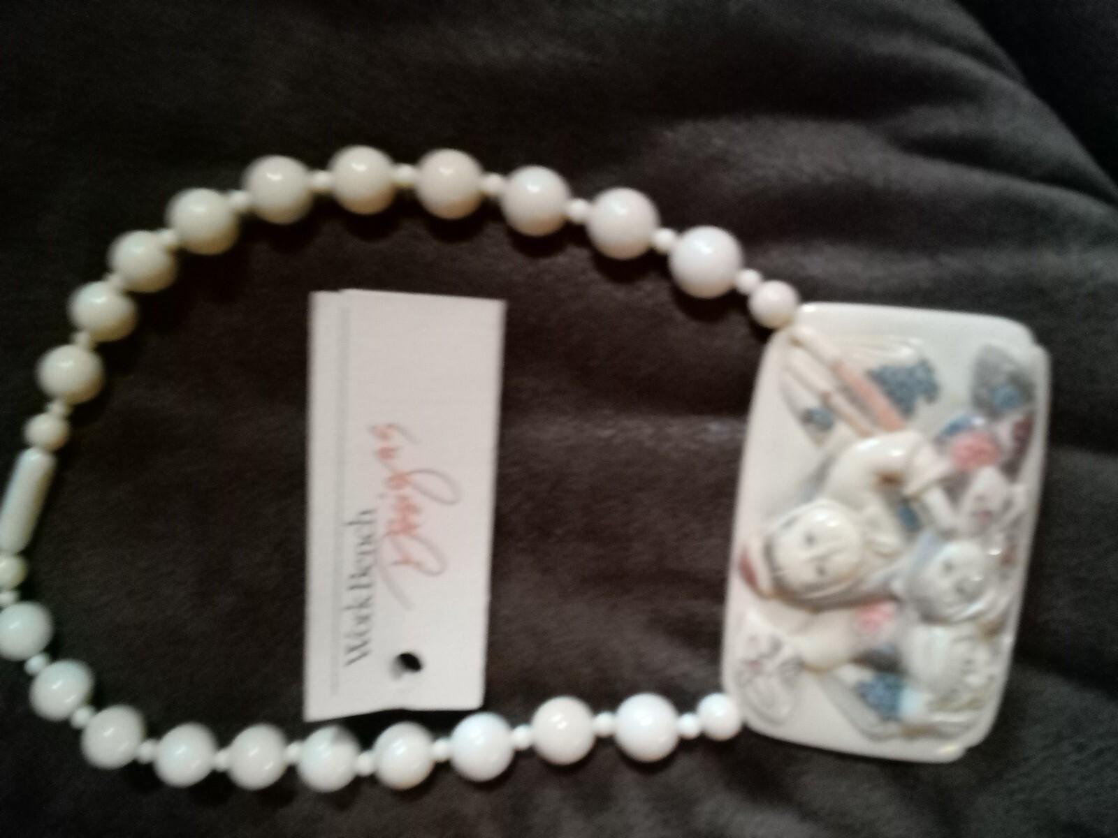Diane Couch Workbench Designs 14 K Gold Filled White Marble Beads Necklace