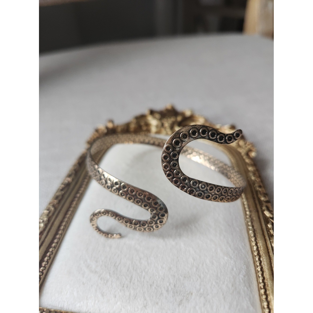 Boho Octopus Tentacle Cuff Arm Bracelet Antique Gold Mermaid Core Adjustable