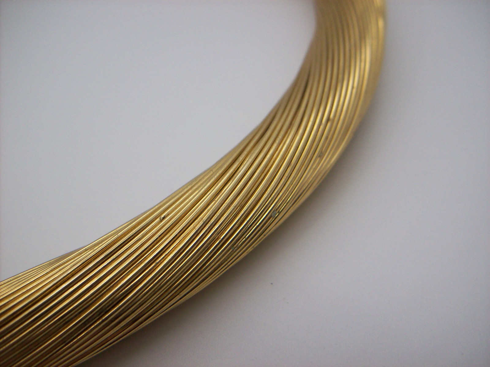 Vintage GoldTone Wire Chunky Heavy Choker Retro Statement Necklace 1990s Y2K