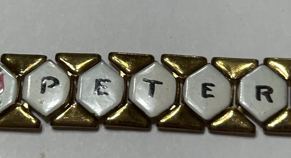 Vintage St Petersburg Florida Bracelet Souvenir Tourist Enamel Brass Plated