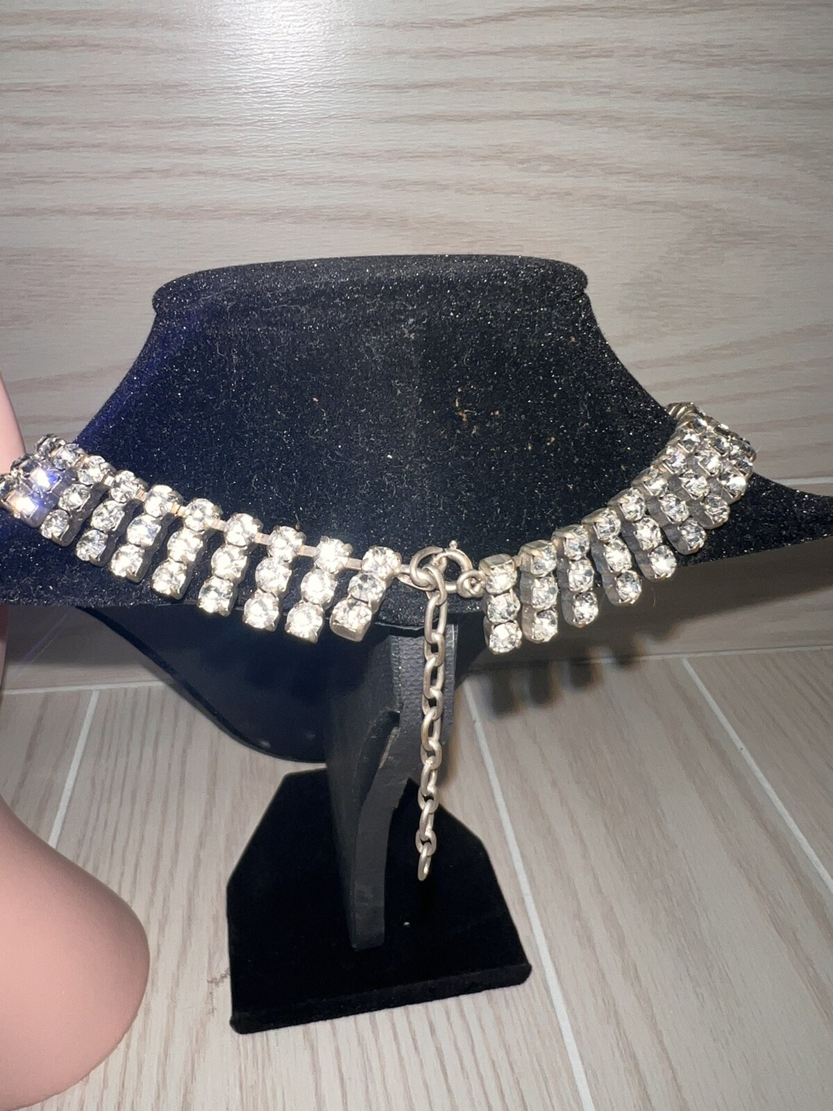 Vintage Rhinestone necklace bracelet set STUNNING None Missing