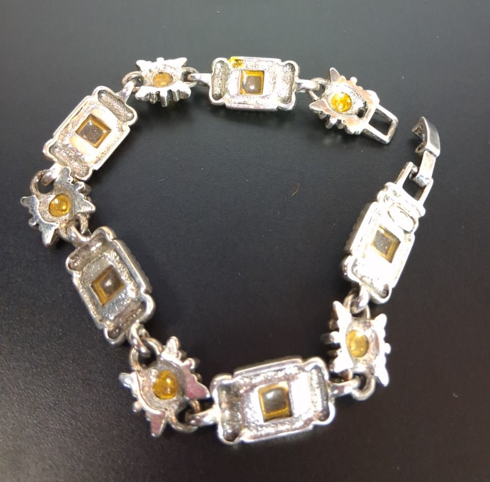 Vintage Premier Designs Bronze Boho Jewelry Bracelet 8″ Long Marked Crown