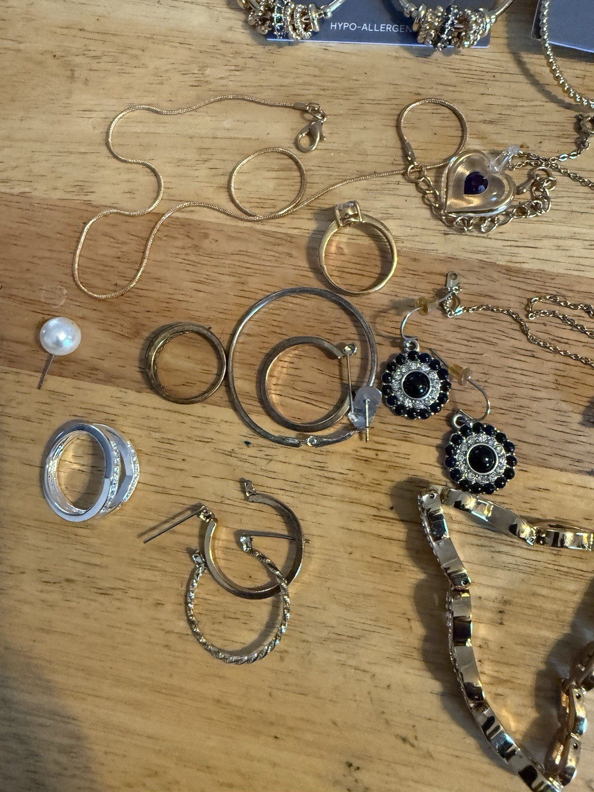 Mixed Metal Jewelry Costume Jewelry Rings Earrings Watches Bangles Gold Silver