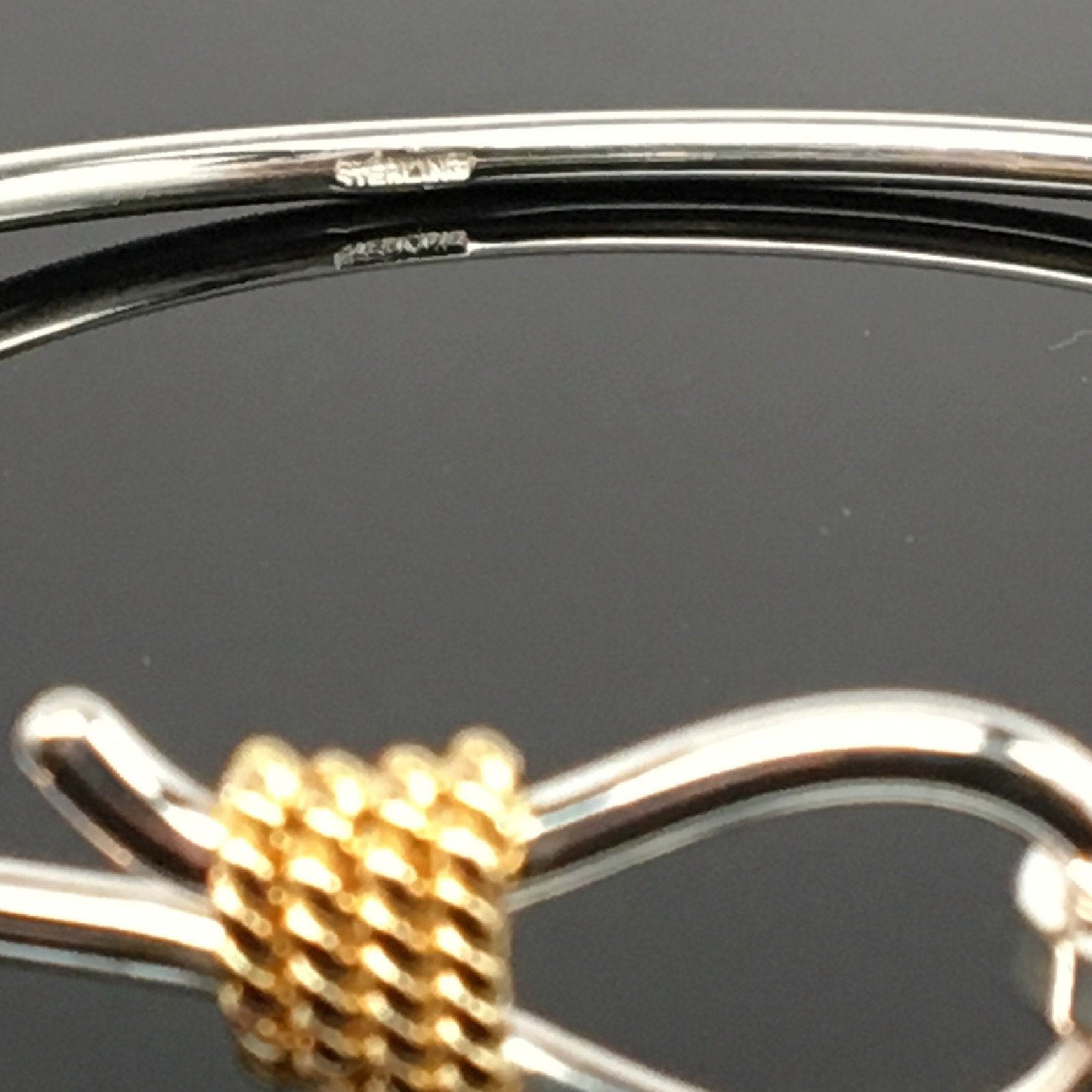 Sterling Silver Lariat Rope Bangle Charm Bracelet Western Rodeo Cowgirl Jewelry