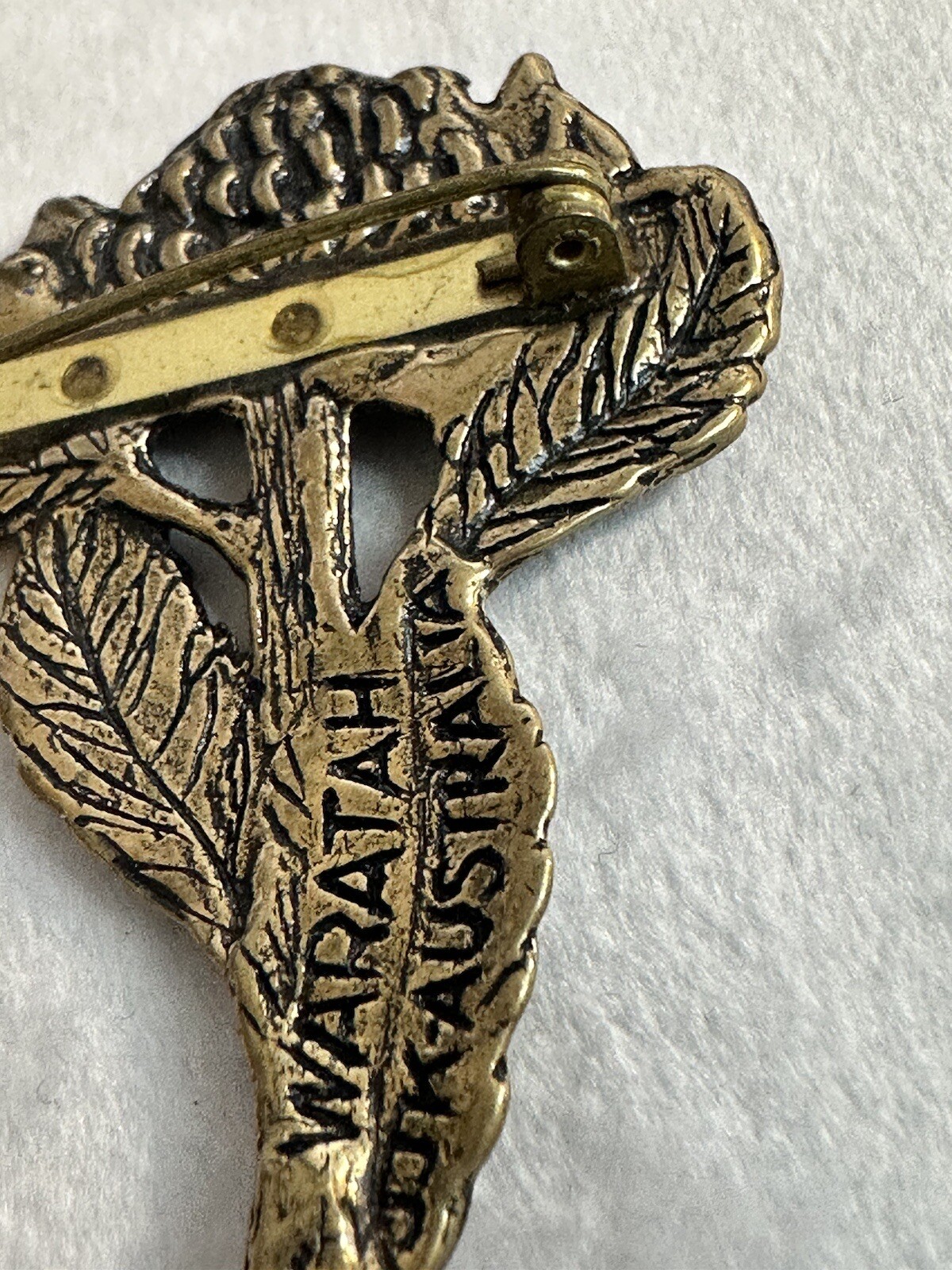 Vintage JJK AUSTRALIAN WARATAH FLOWER Brooch
